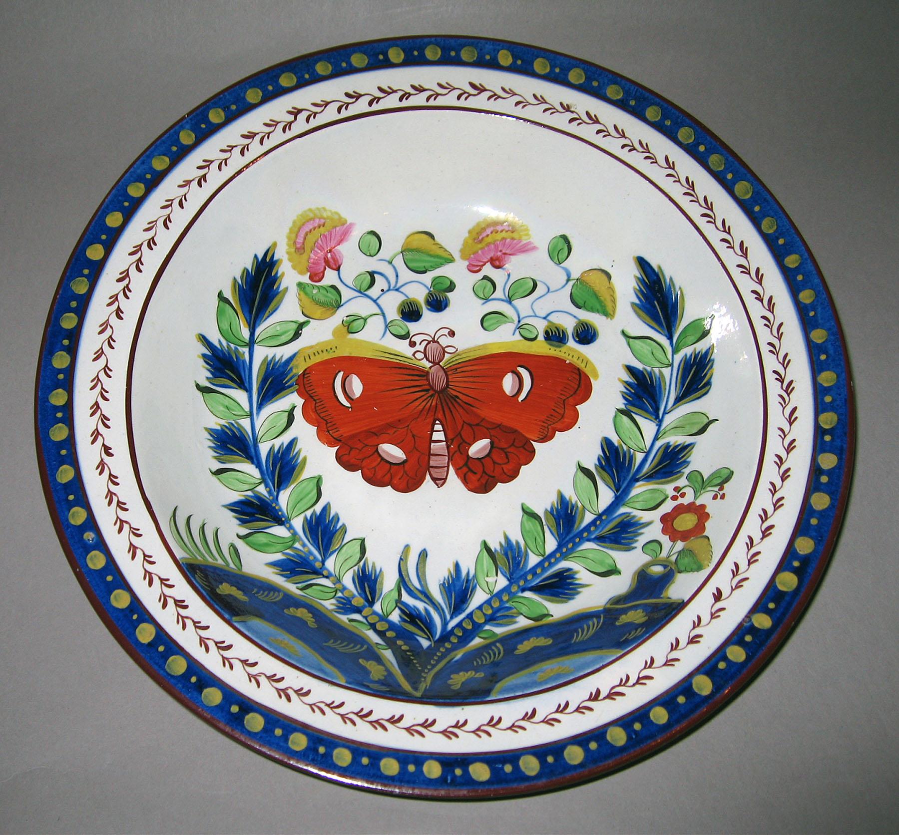 1964.1820.006 Butterfly pattern soup plate