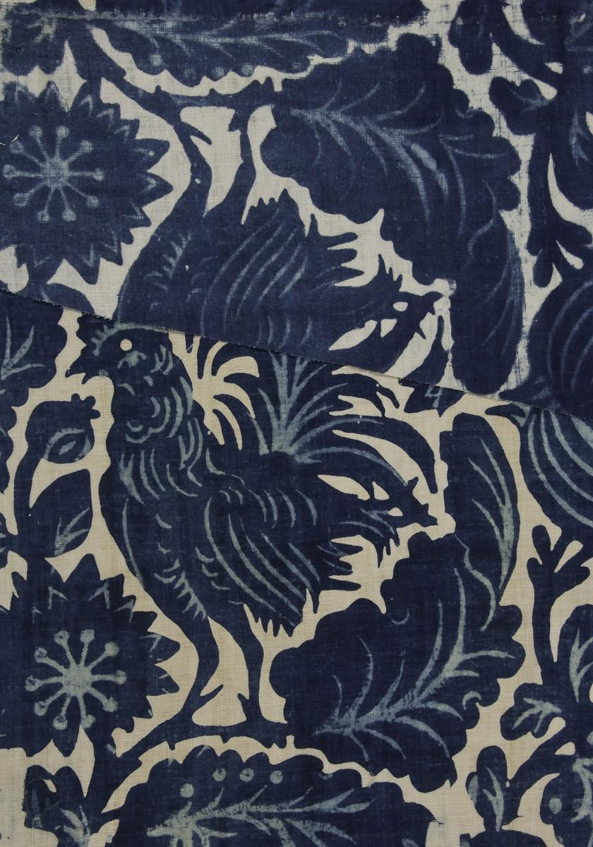 1955.0653.001 A Window hanging, 1969.3380 Textile fragment, printed, detail 2