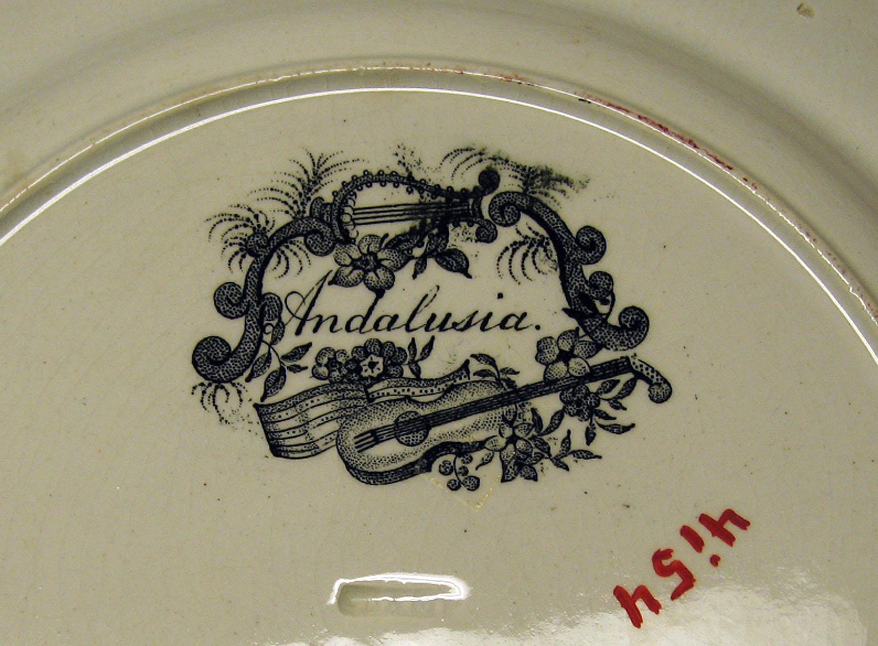 1964.1837.001 Earthenware Plate, detail
