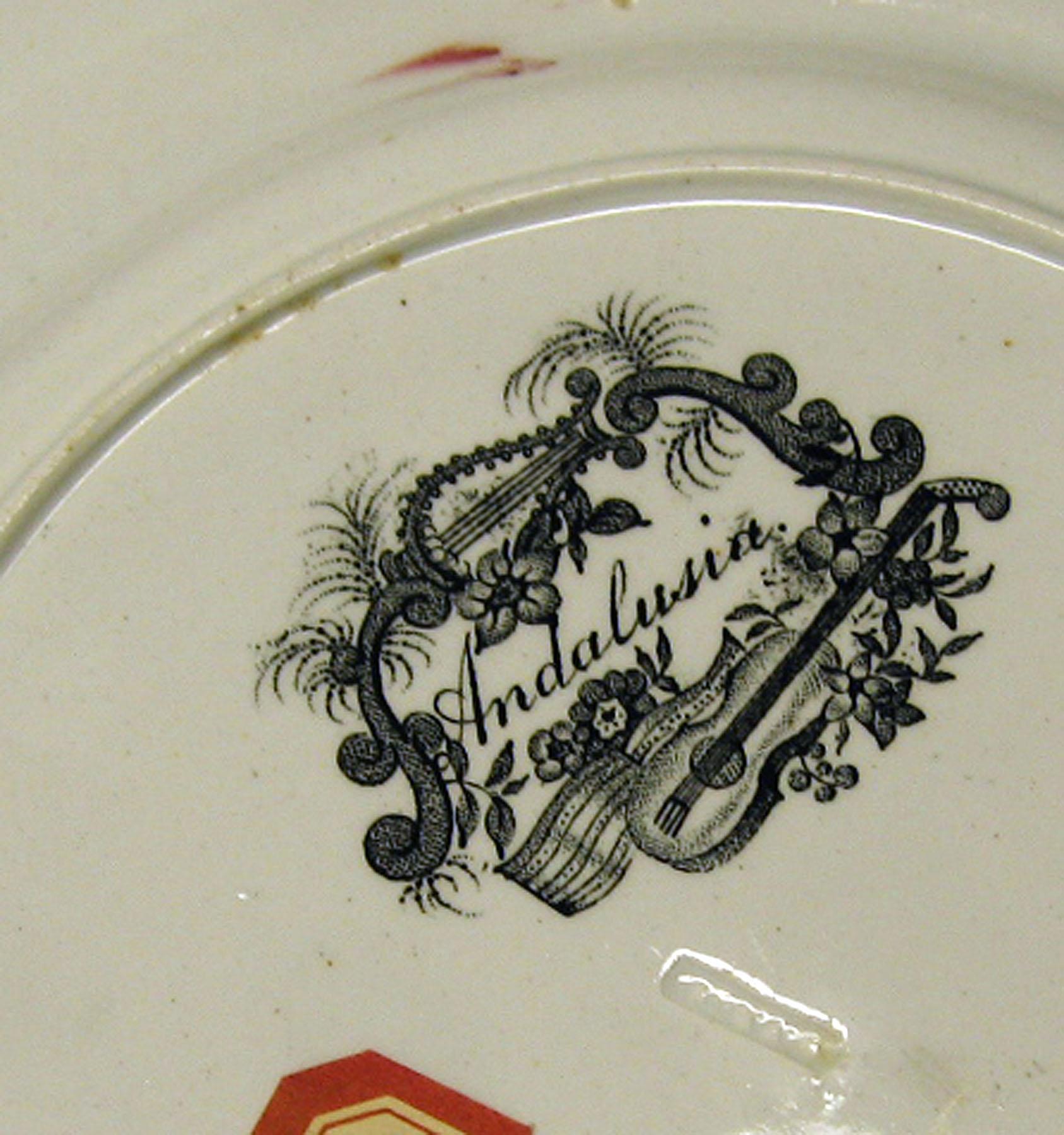 1964.1837.002 Earthenware Plate, mark