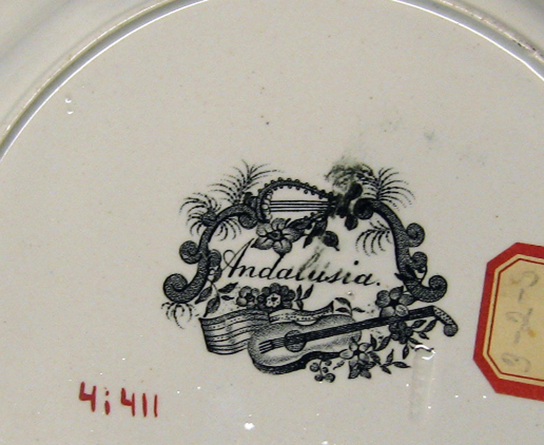 1964.1837.003 Earthenware Plate, detail