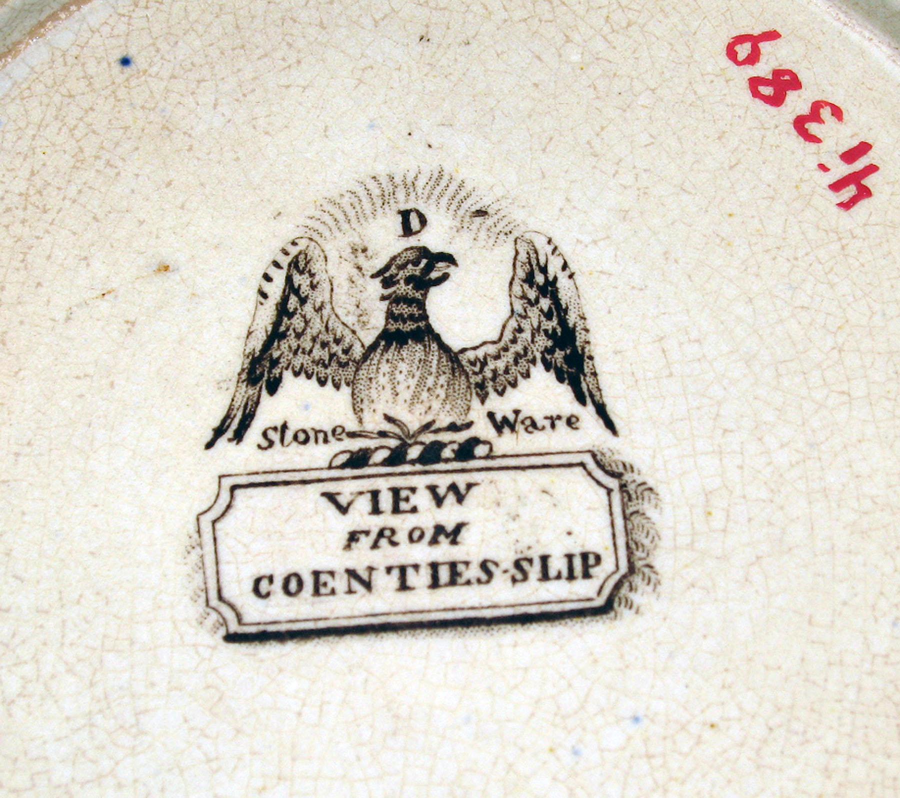 1964.1853 Ironstone plate, detail