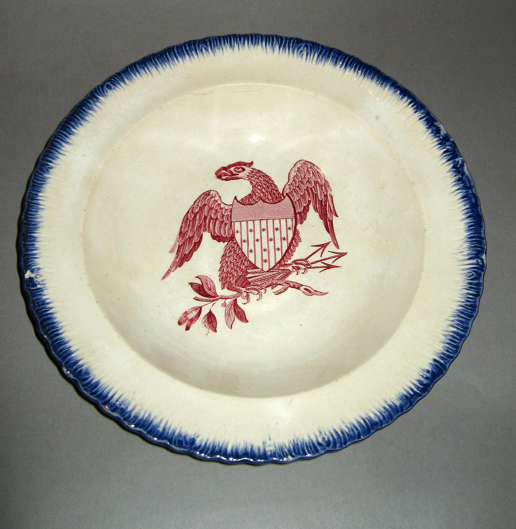 1964.1857.001 Transfer printed eagle plate