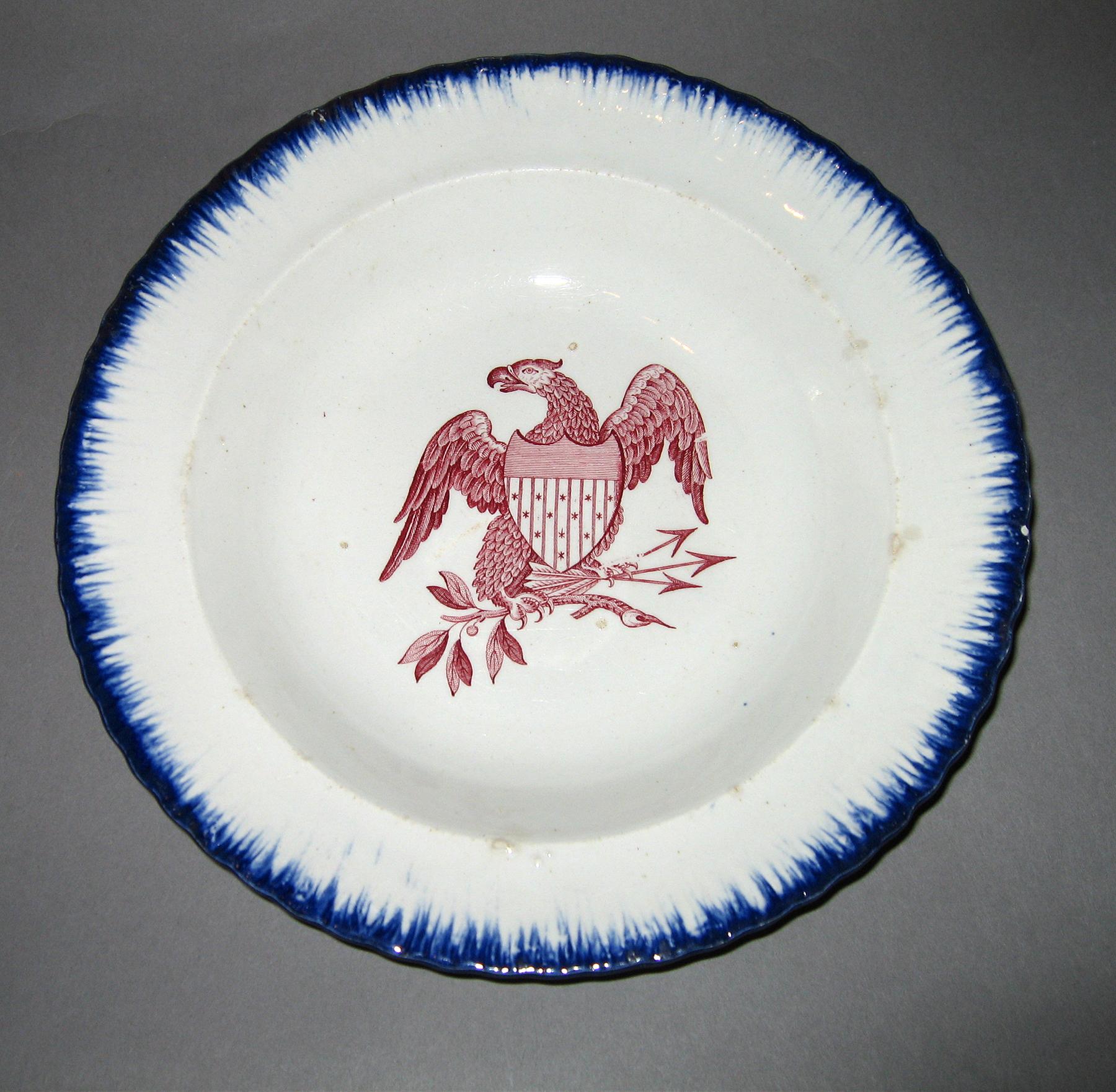 1964.1859.001 Transfer printed pearlware soup plate