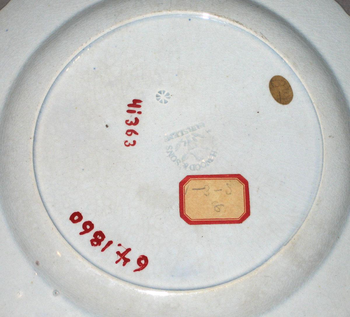 1964.1860 Transfer printed plate (mark)