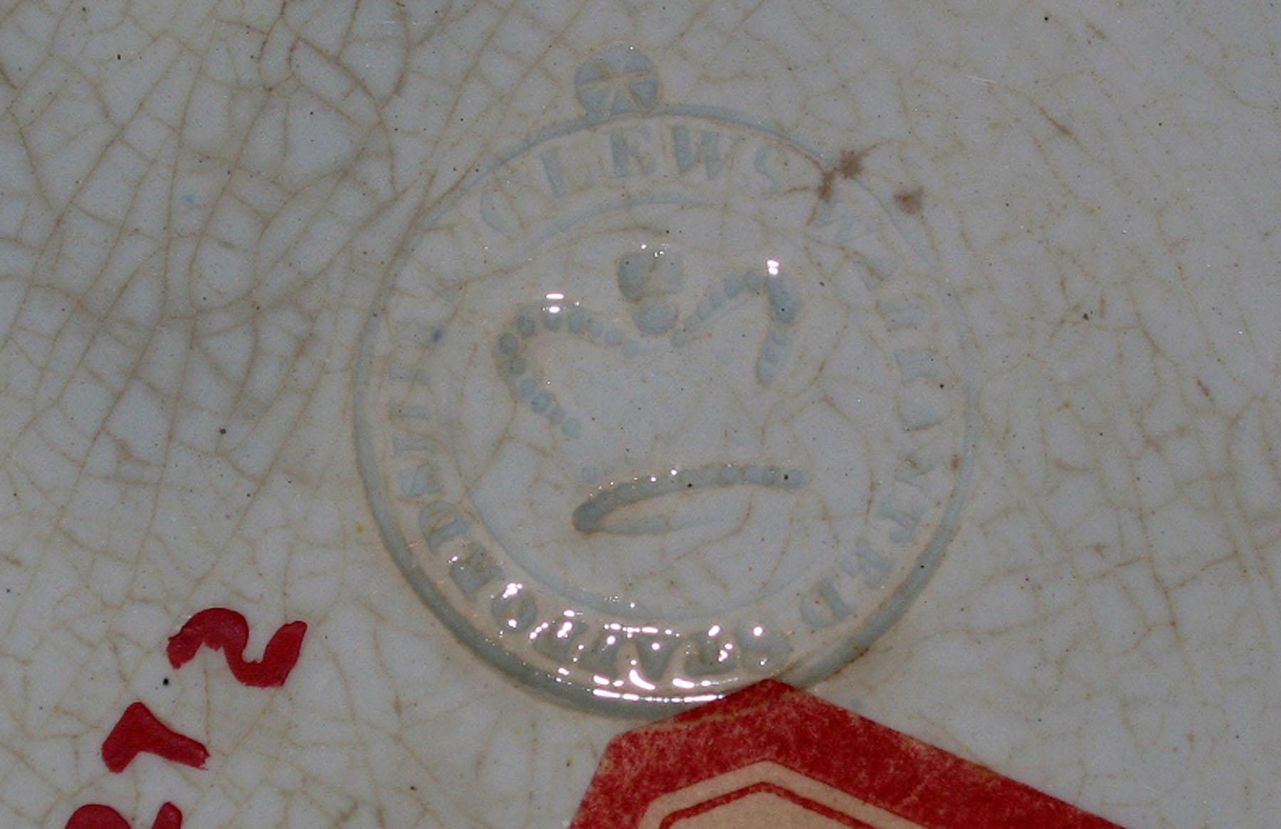 1964.1864 Clews pearlware plate, detail
