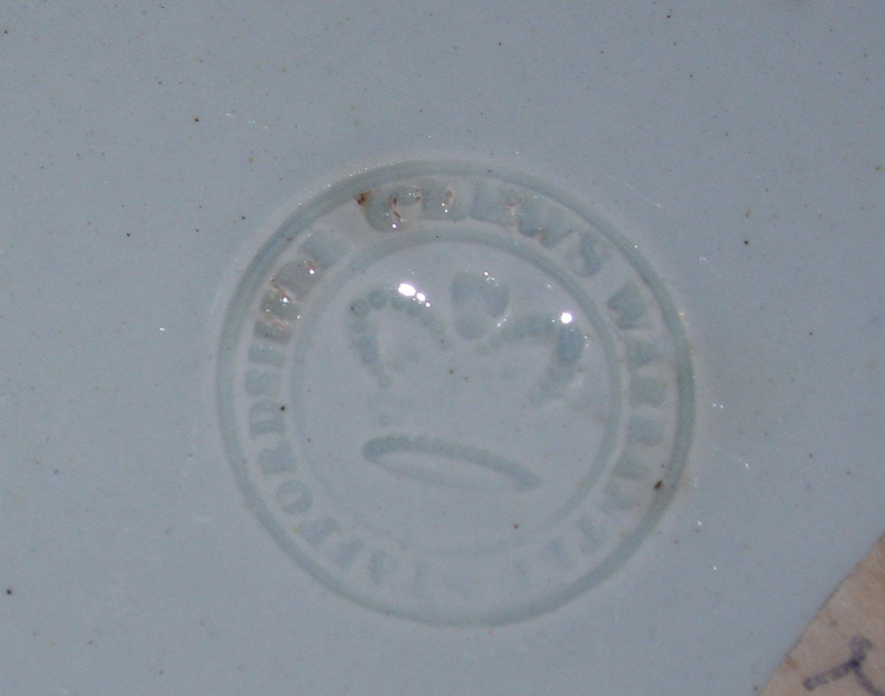 1964.1865 Clews Pearlware Plate, detail