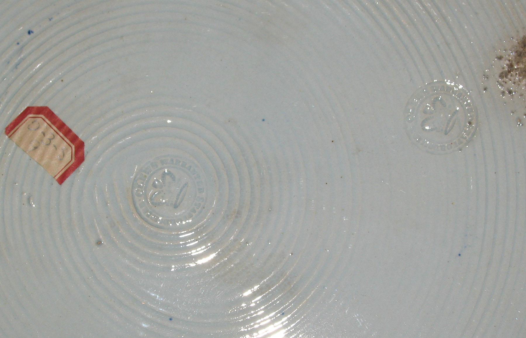 1964.1866 Clews Pearlware Dish, detail