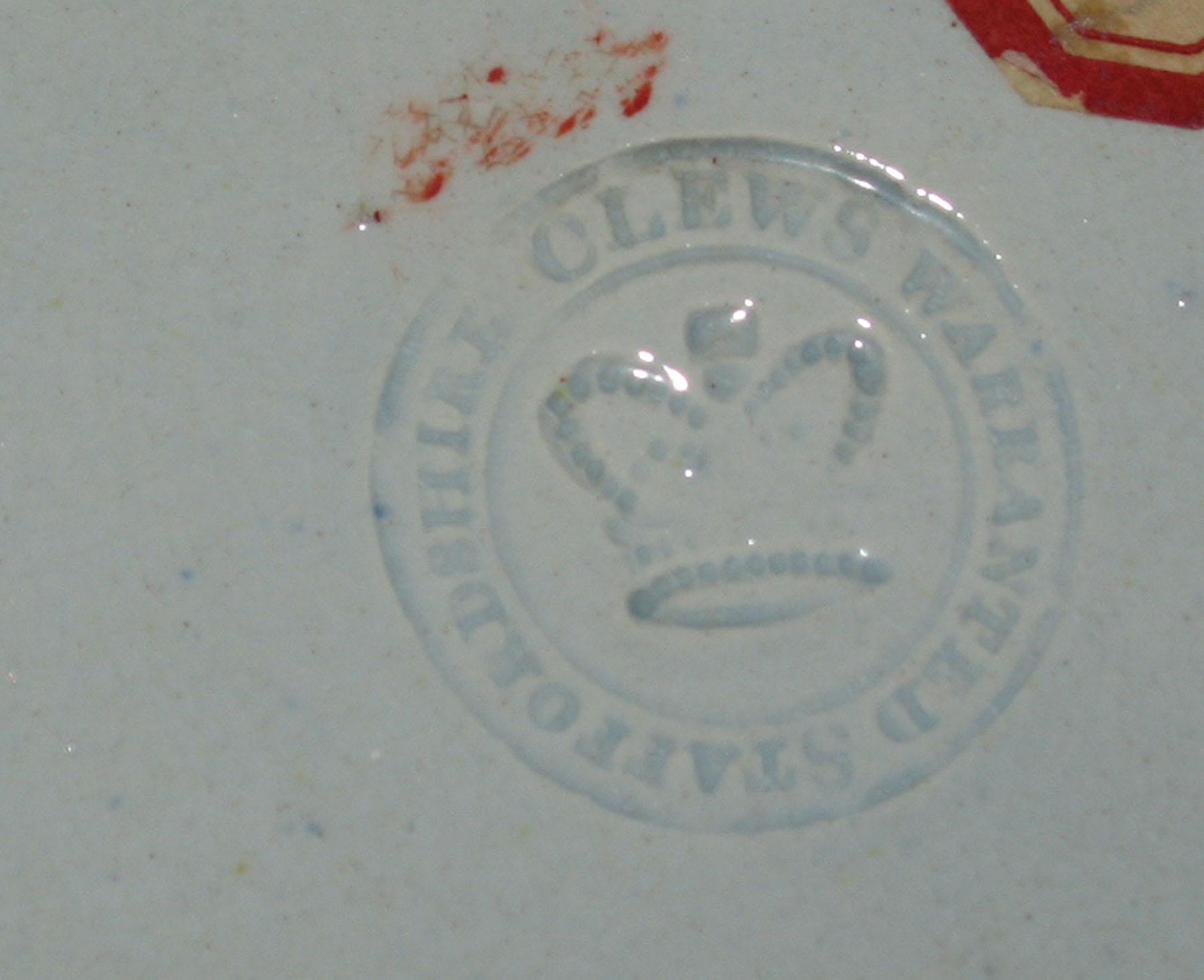 1964.1867 Clews Pearlware Soup Plate, detail