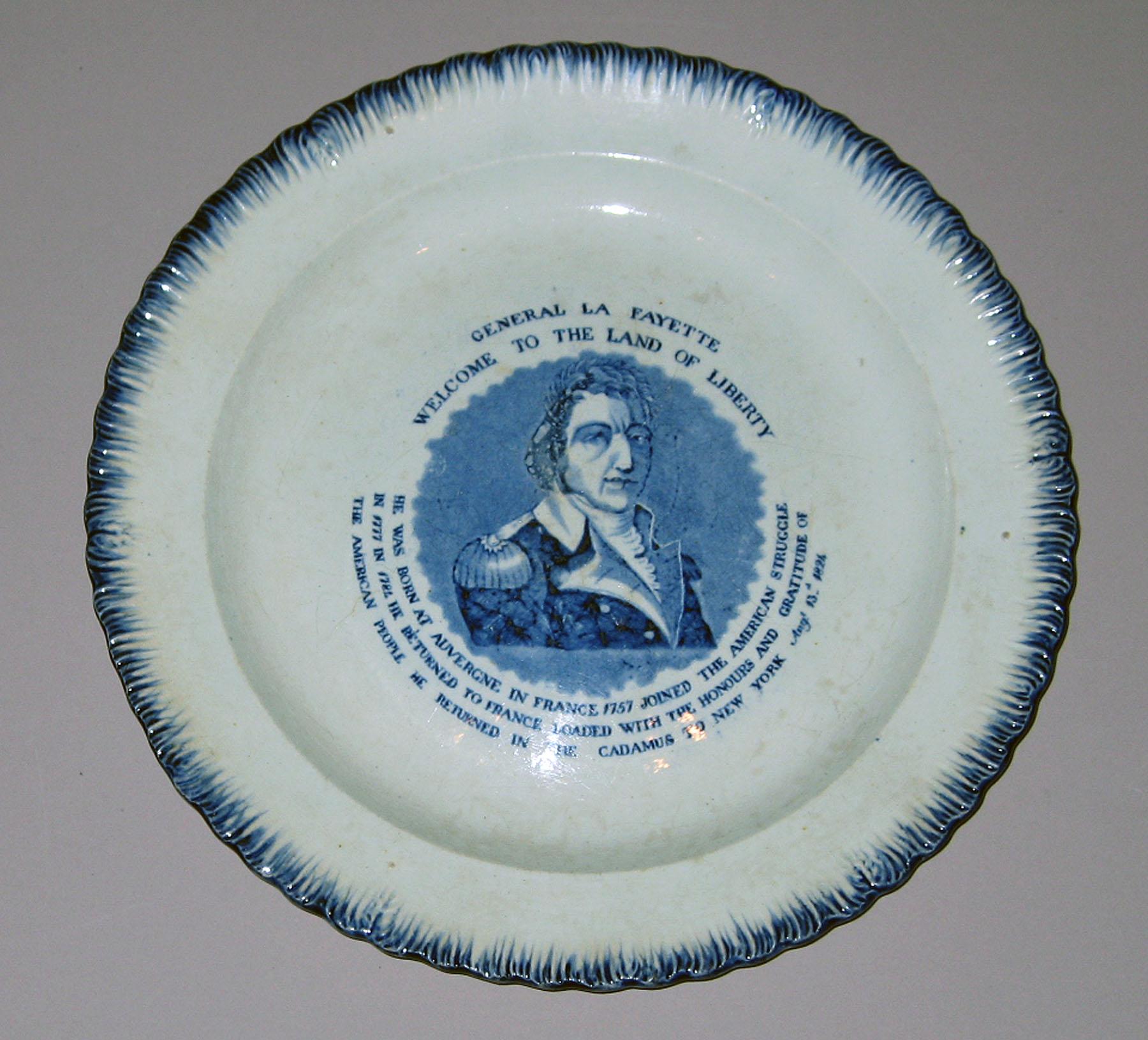 1964.1868.001 Pearlware plate