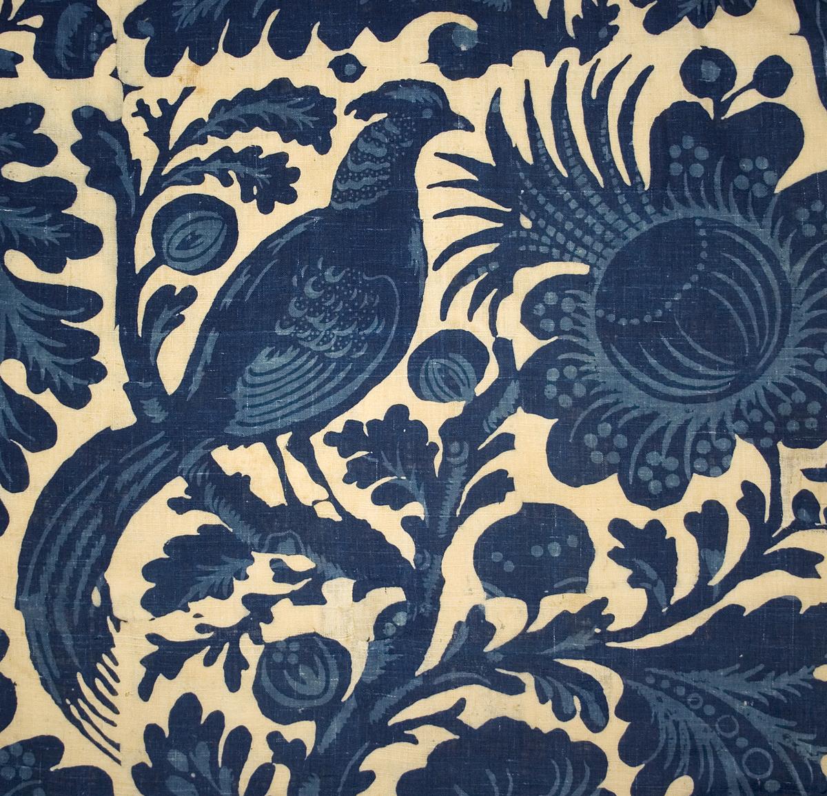 1955.0654 F Bed Hanging, Headcloth, Pattern Detail