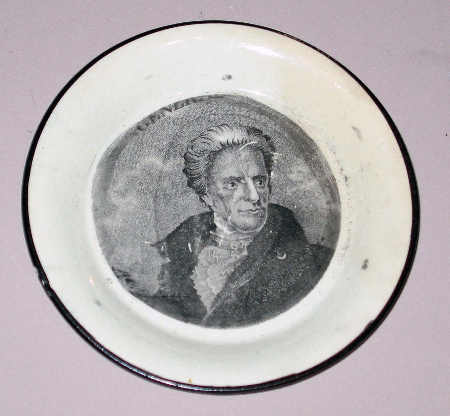 1964.1883 Pearlware cup plate