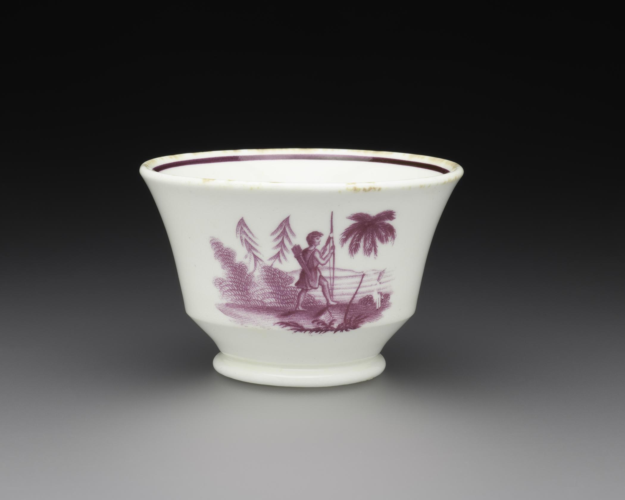 1964.1894.006 Teabowl, Teacup, William Penn's Treaty with the Indians, view 2