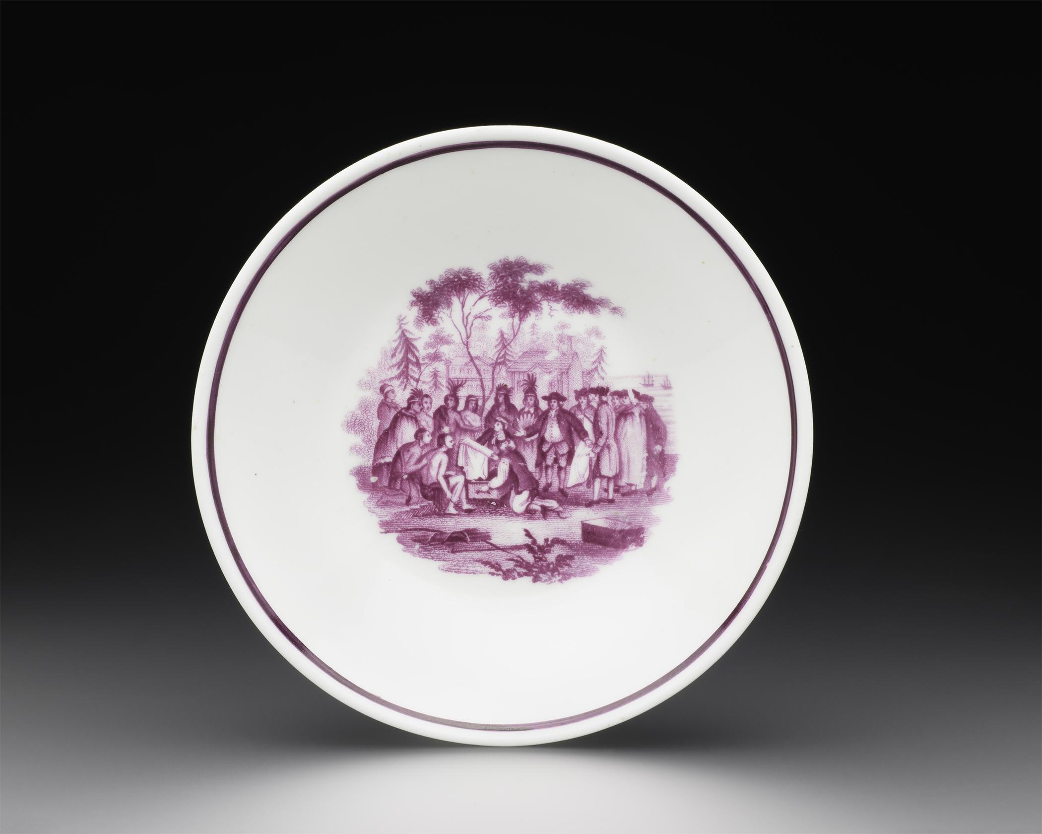 1964.1903.006 Saucer, William Penn's Treaty with the Indians