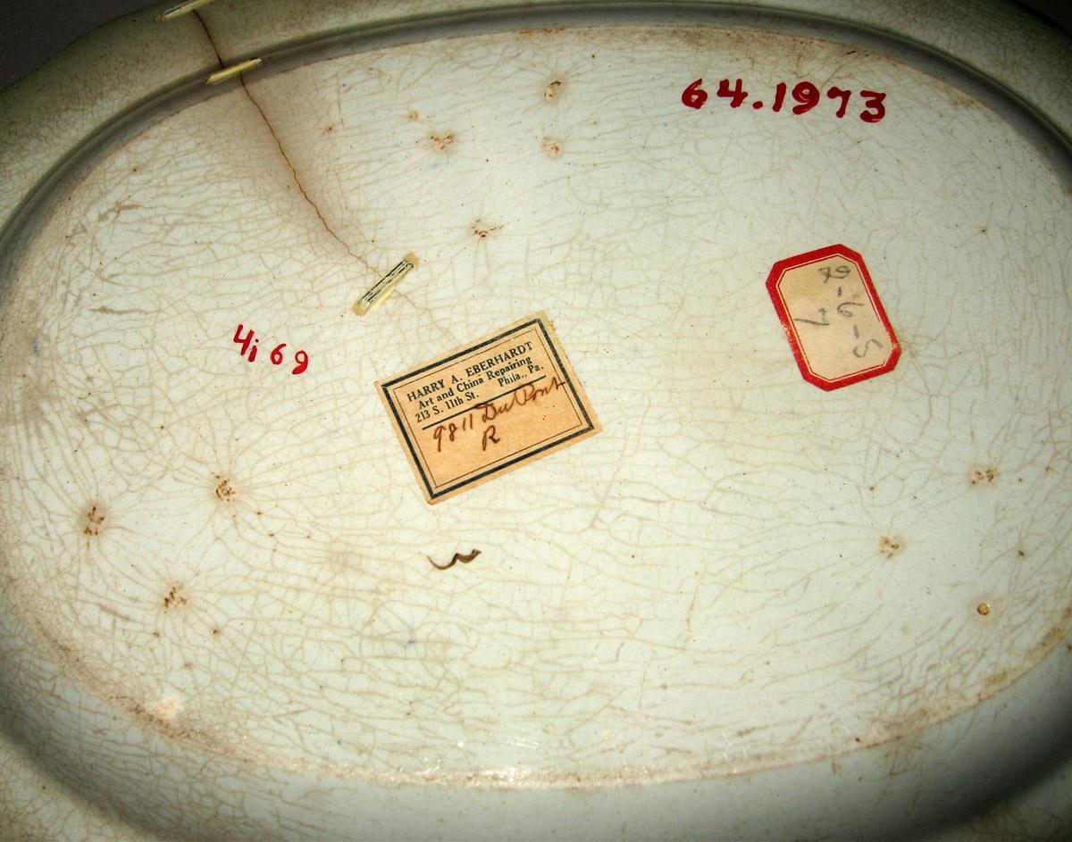 1964.1973 Pearlware dish (underside)
