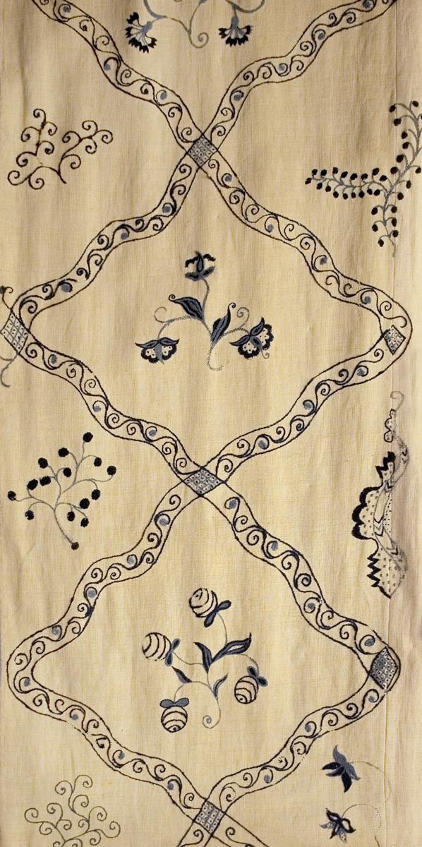 1955.0657.001 B Window Hanging, Side Curtain, Pattern Detail