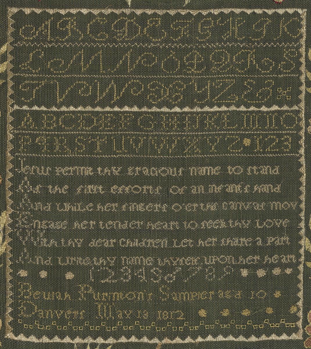 1964.2178 Needlework Picture, Detail