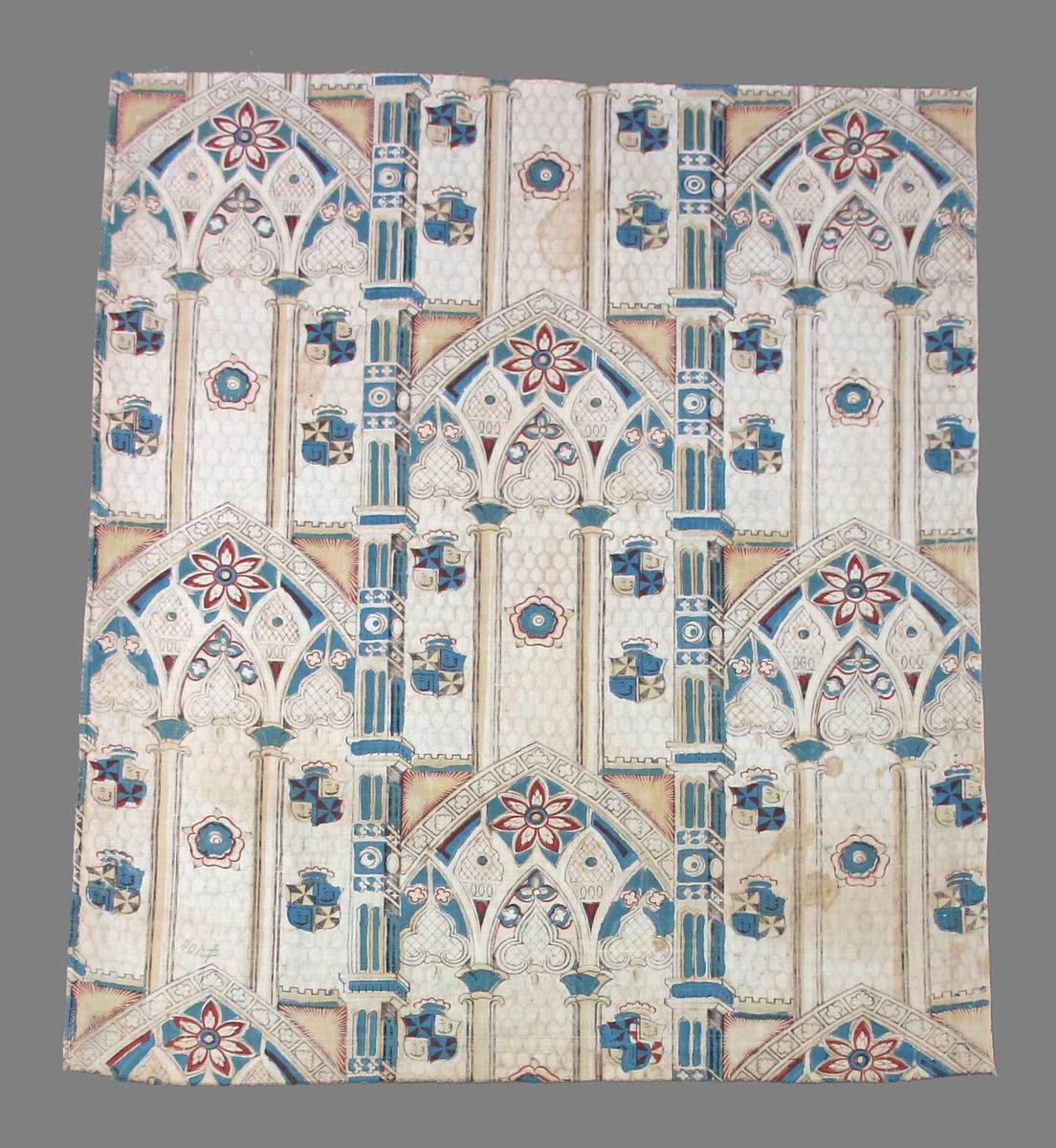 1965.0006 textile, printed reverse