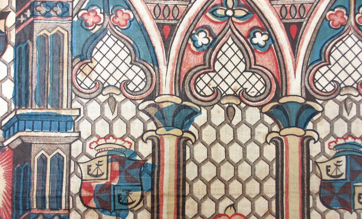 1965.0006 textile, printed detail 1
