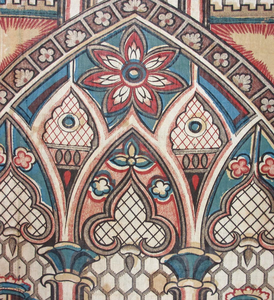 1965.0006 textile, printed detail 2