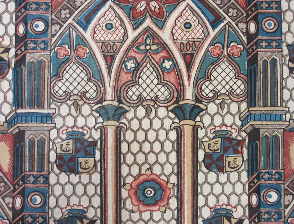 1965.0006 textile, printed detail 4
