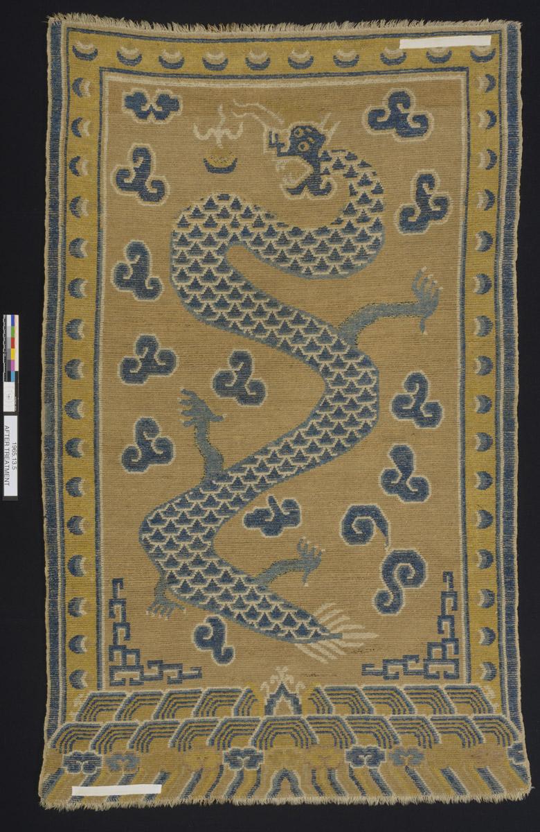 1965.0013.005 Rug, reverse, after conservation treatment