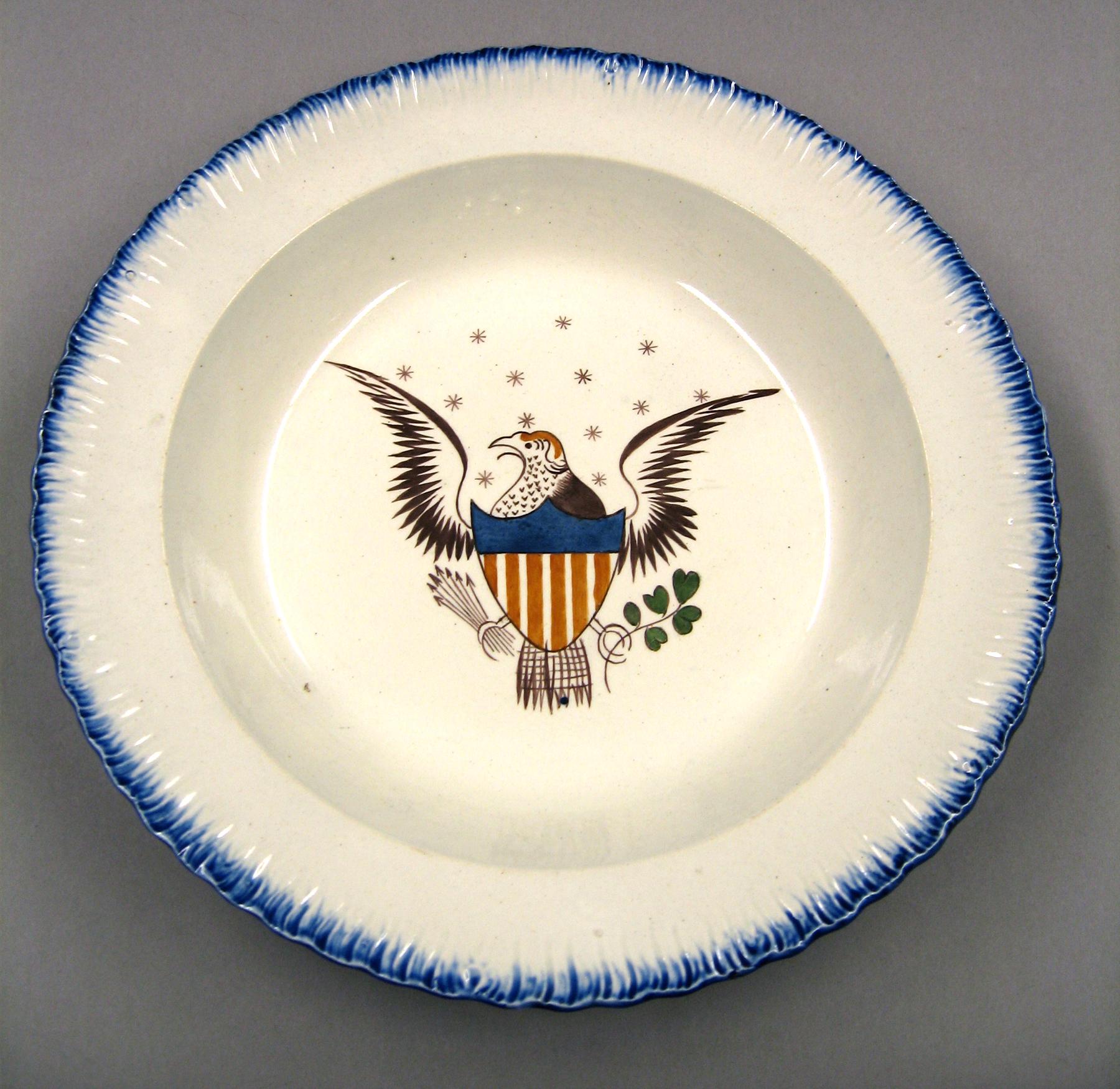 1965.0019 Pearlware soup plate