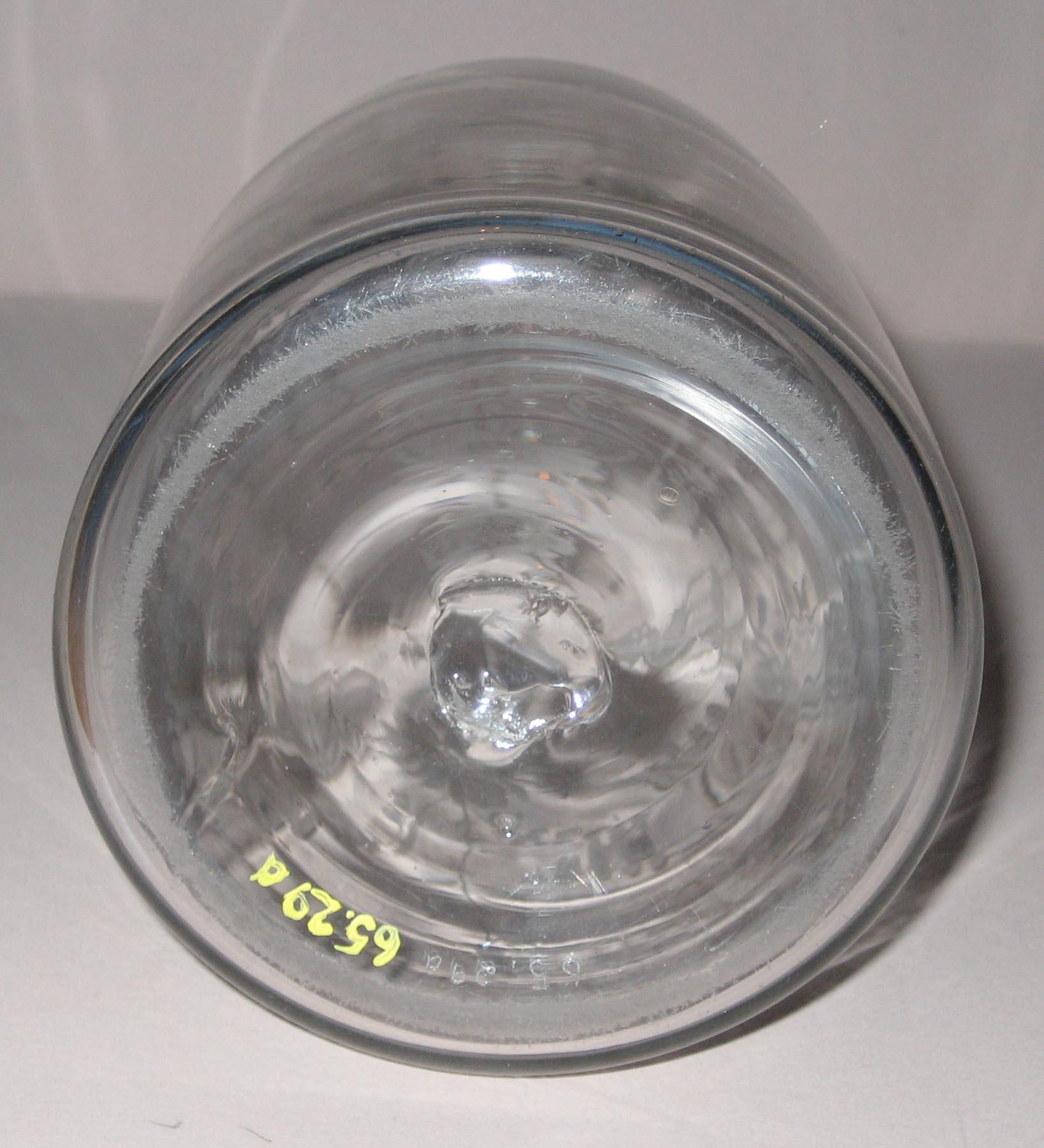 1965.0029 A, B Glass decanter (bottom)
