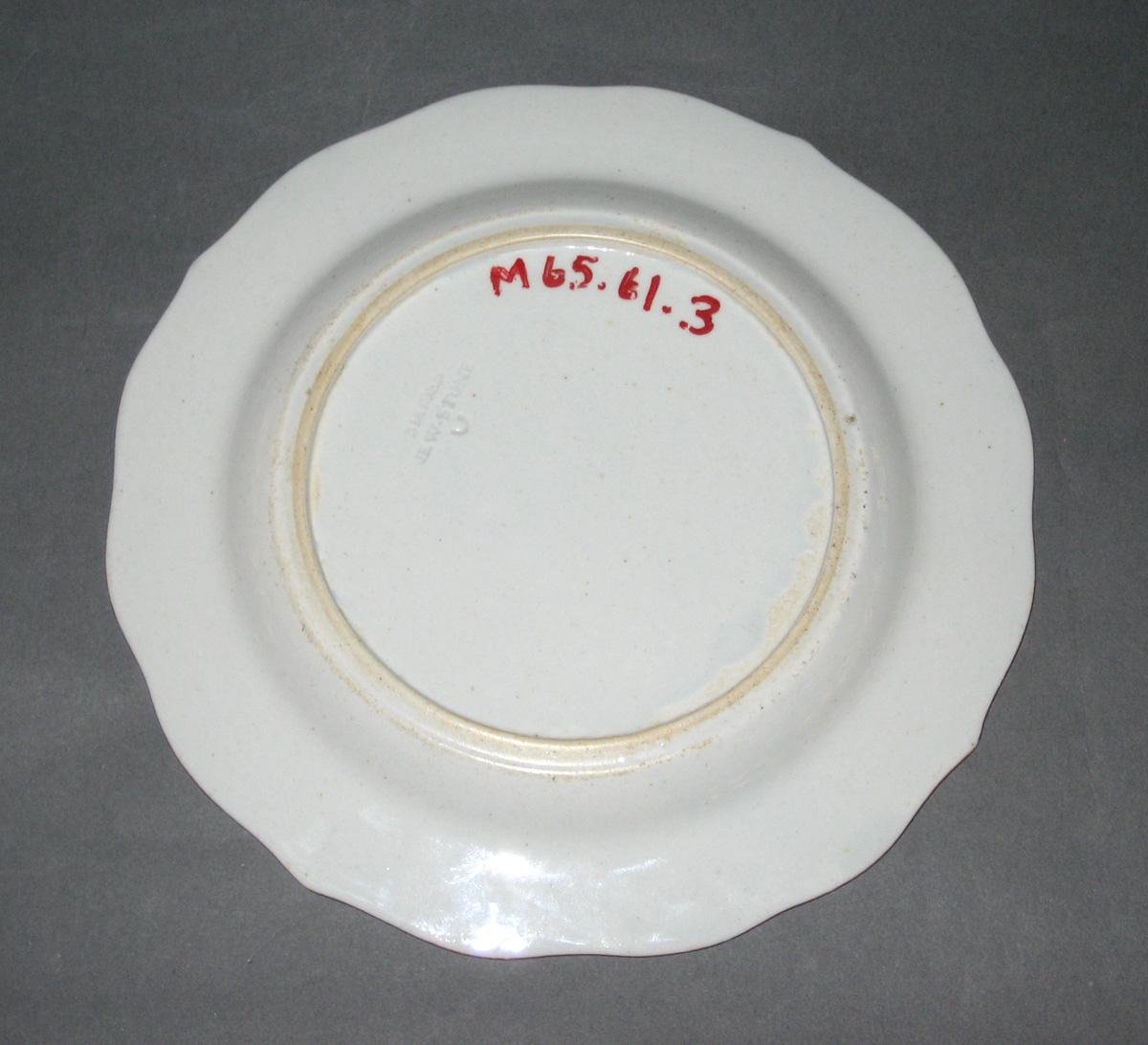 1965.0061.003 Ironstone Plate underside