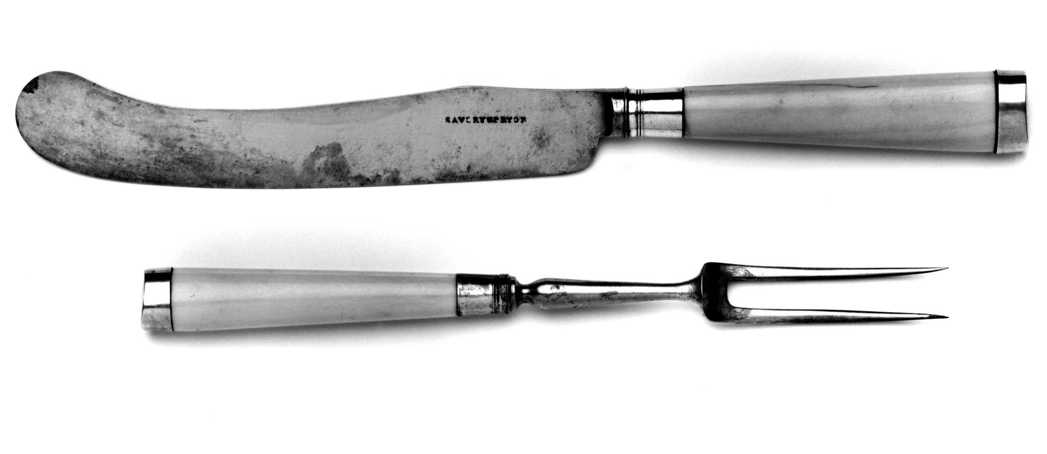 1965.0066.026 Knife, 1965.0066.036 Fork