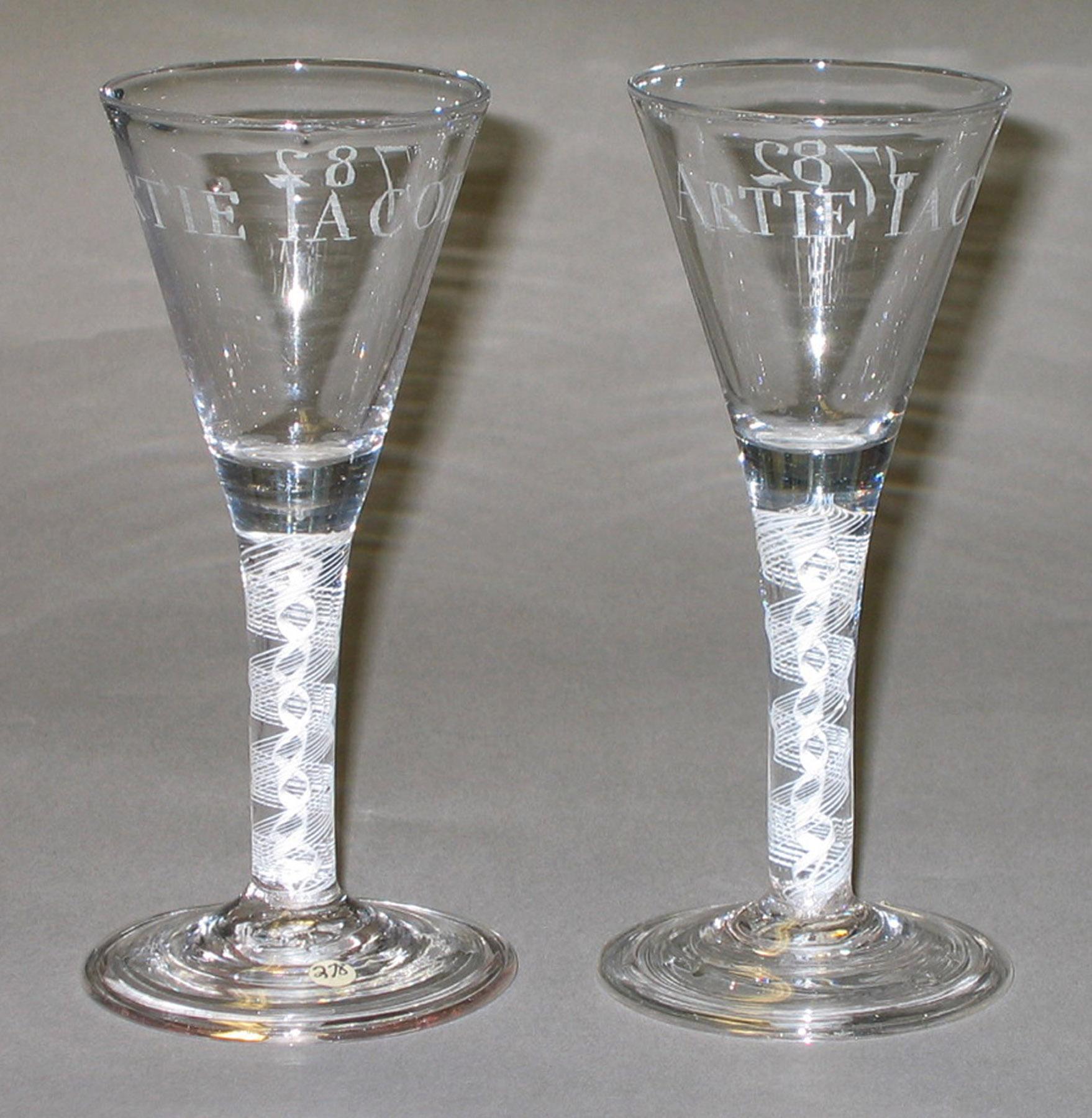 2006.0003.053.001, .002 Wine glasses