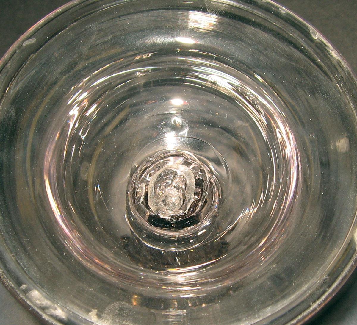 1965.0111.002 Glass salver (underside)