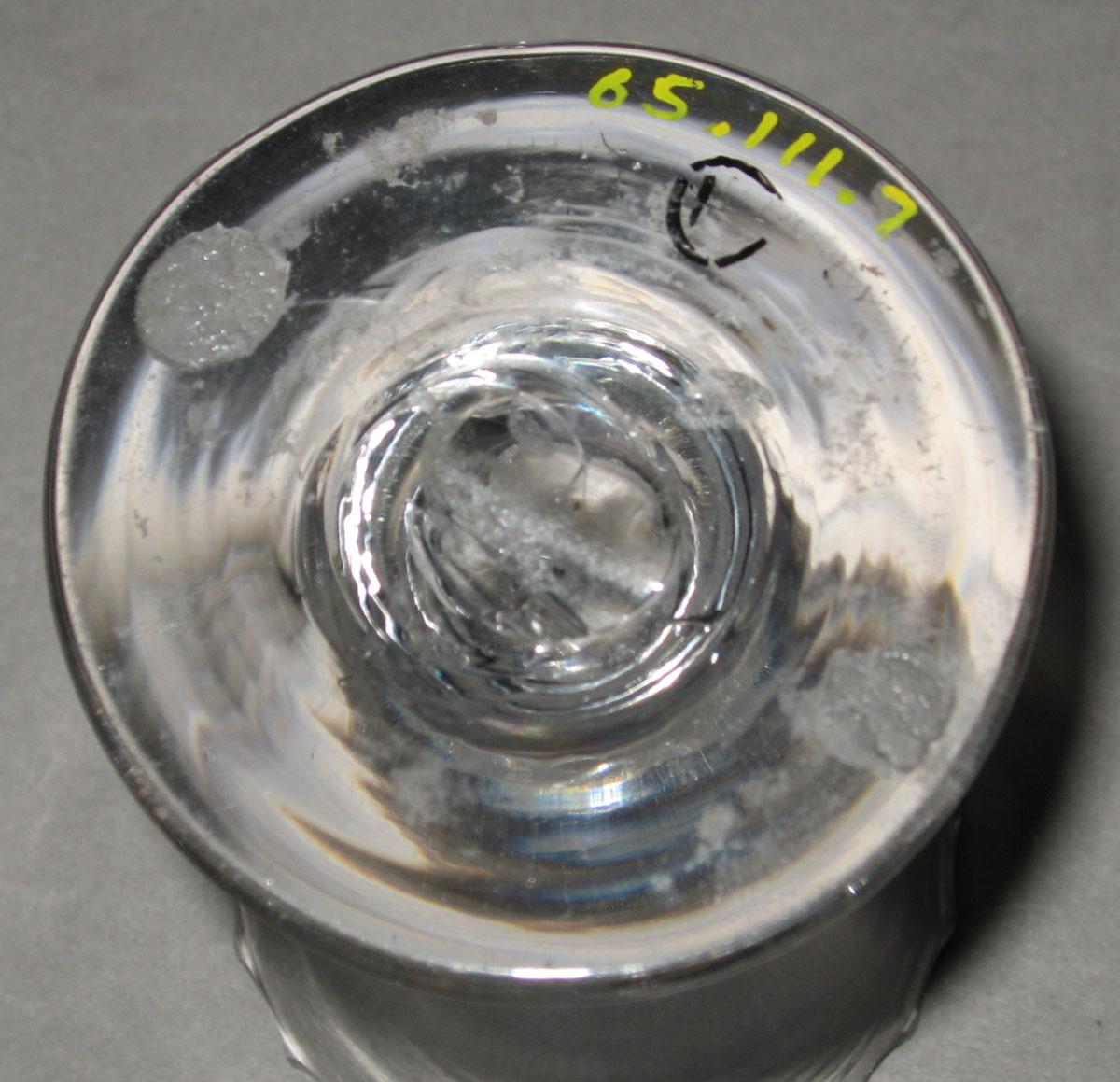 1965.0111.007 Lead glass jelly glass (underside)
