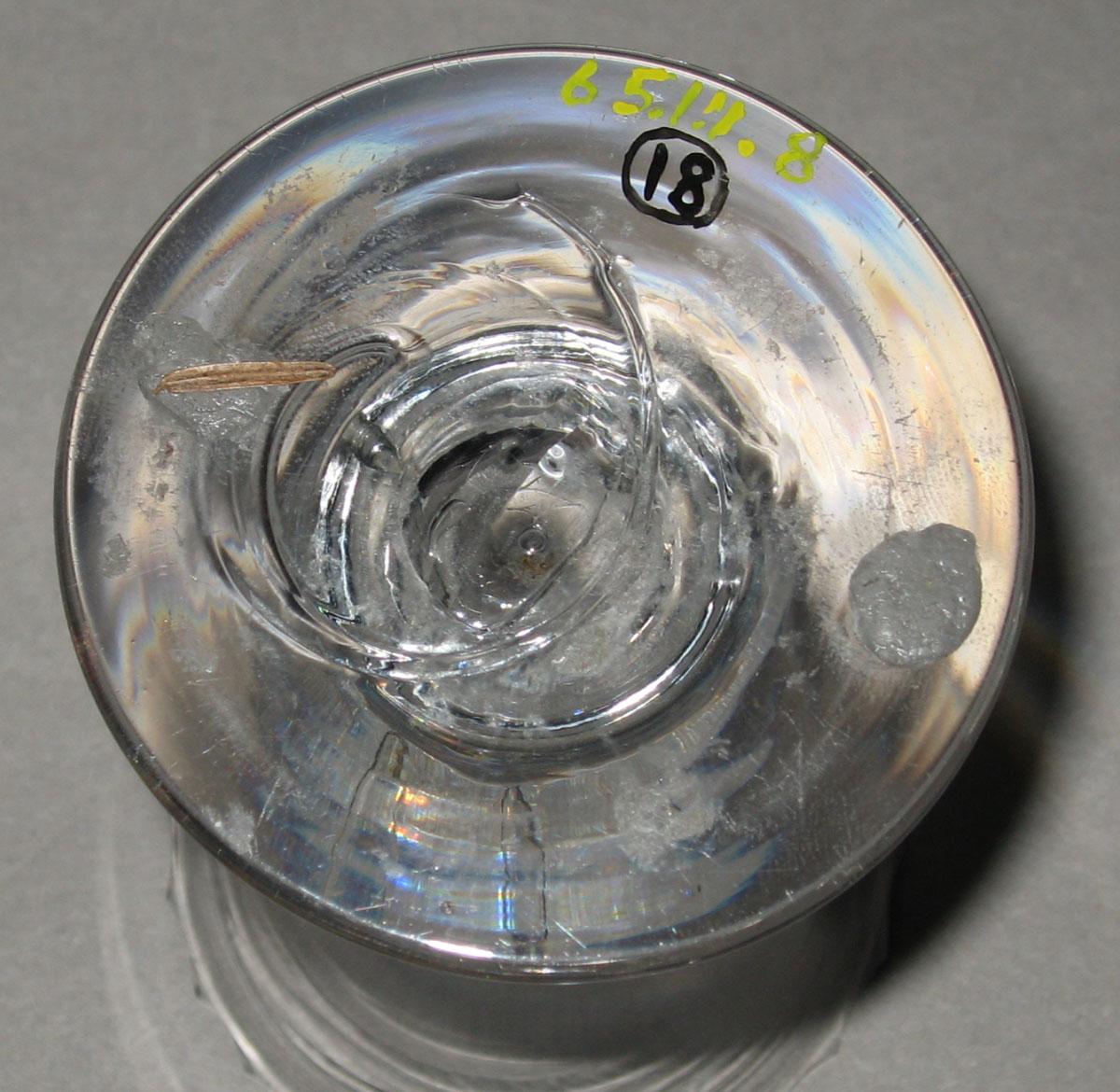 1965.0111.008 Lead glass jelly glass (underside)