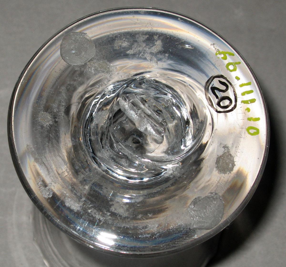 1965.0111.010 Lead glass jelly glass (underside)
