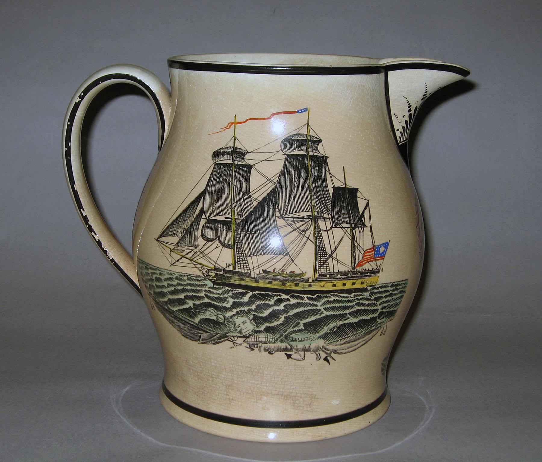 1965.0504 Creamware jug (side 2)