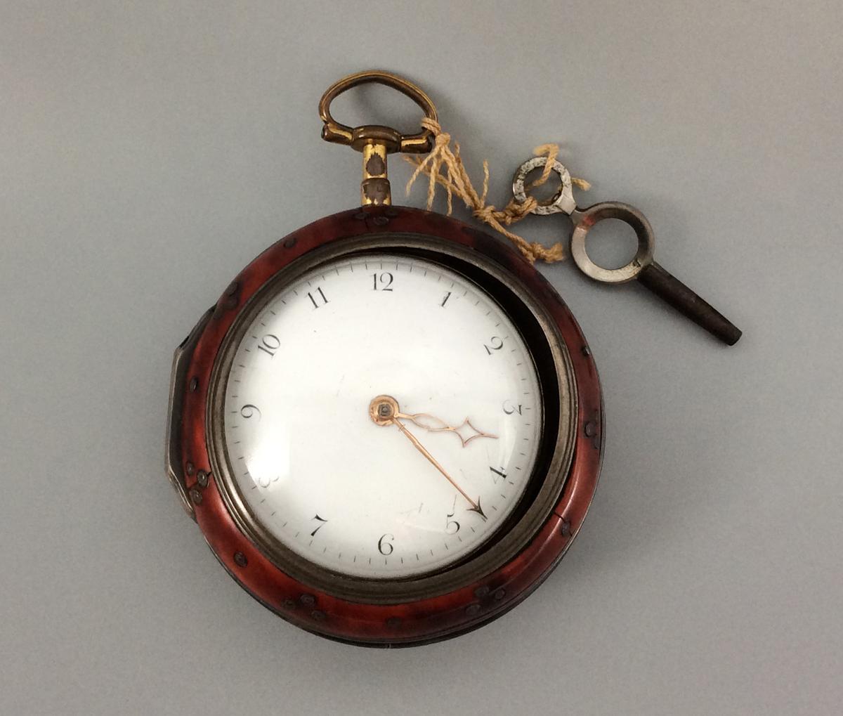 1959.0576 Watch; 1965.0520 Watch case, view 1