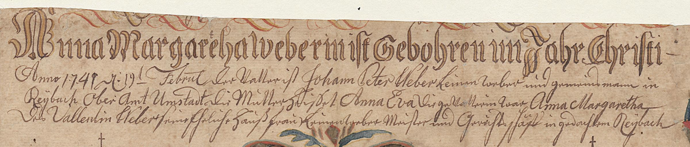 1965.0601 Fraktur, Detail