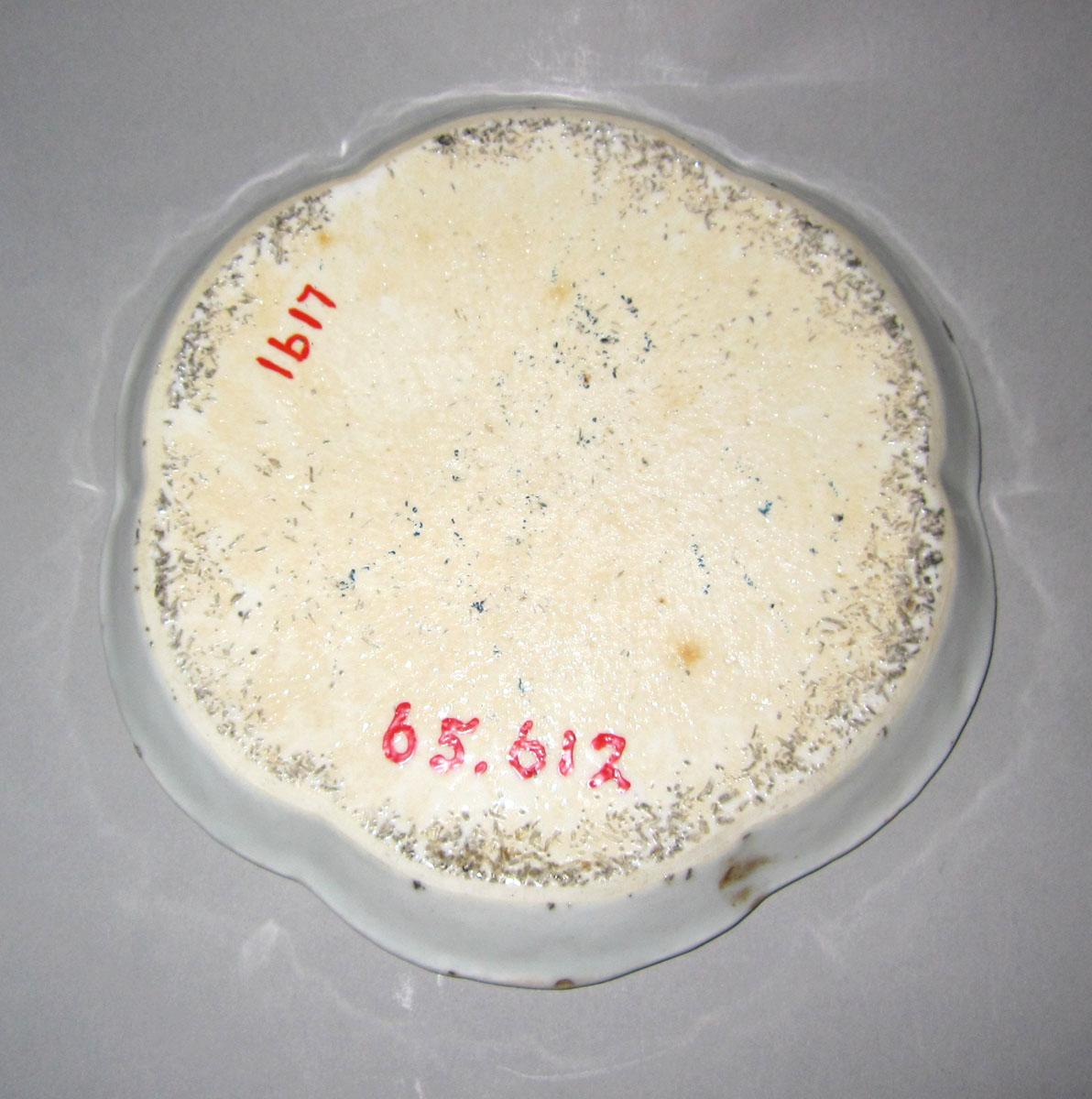 1965.0612 Porcelain teapot stand underside