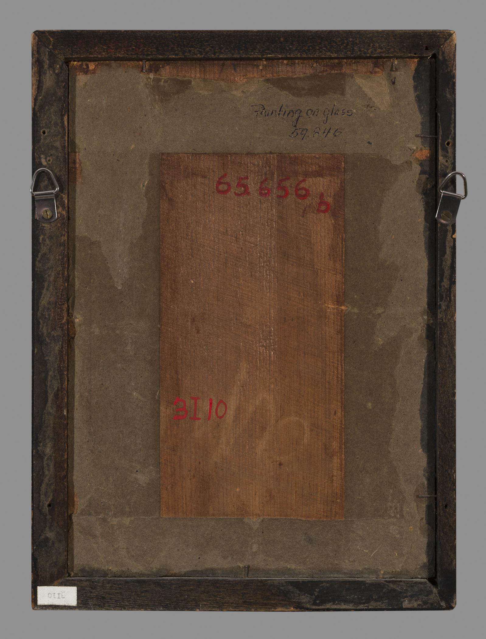 1965.0656 A, B Frame and backboard, reverse