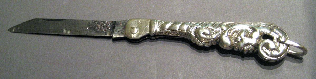 1965.0703 Silver and Iron Penknife open side 1