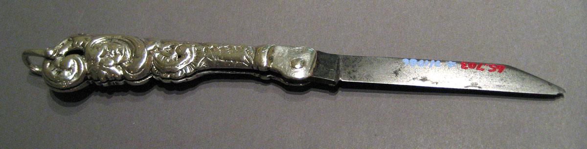 1965.0703 Silver and Iron Penknife open side 2