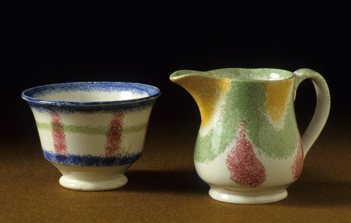 1965.1076, 1965.0758 Teabowl and Jug