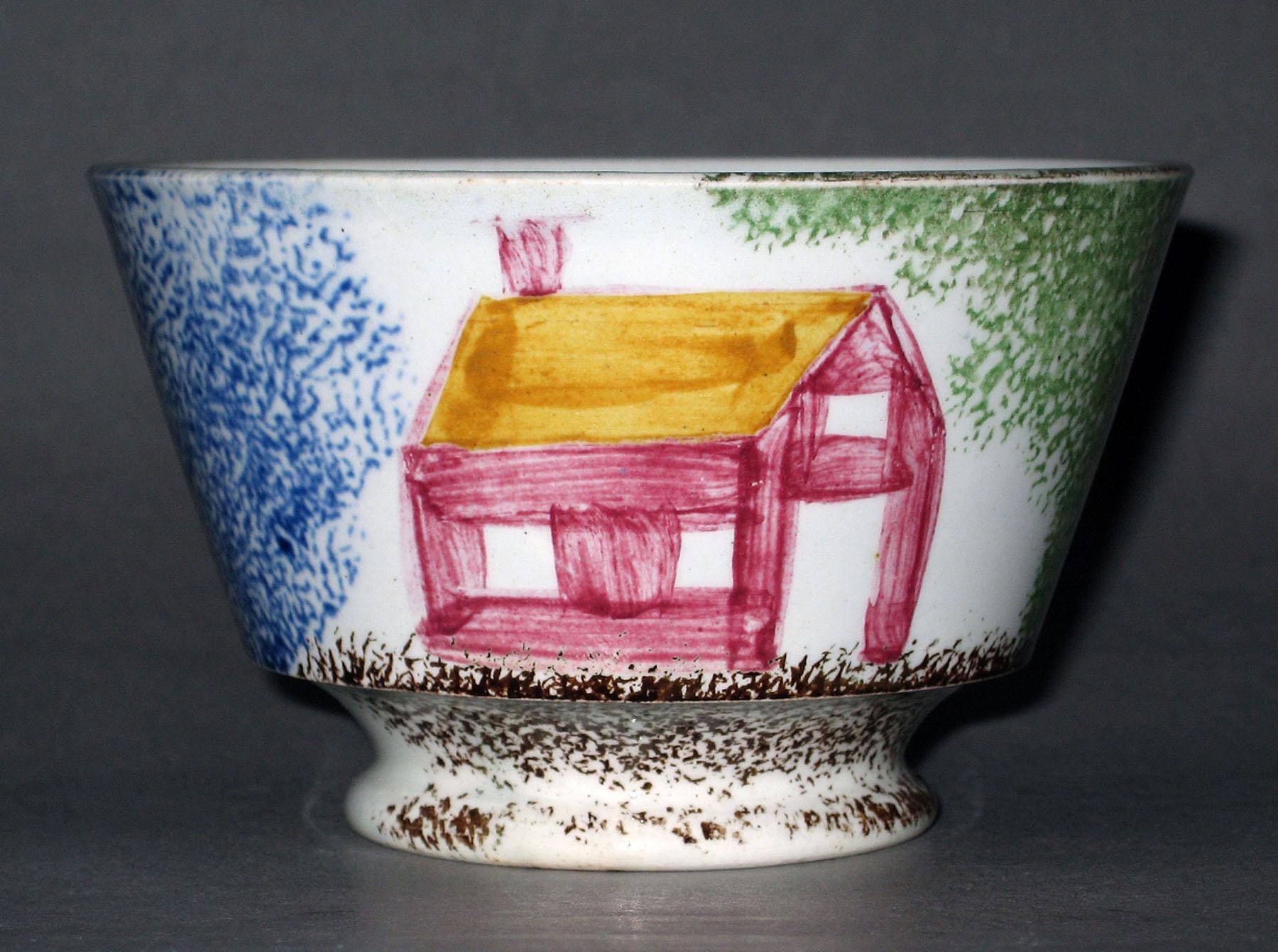 1965.0799.001 Spatterware teabowl