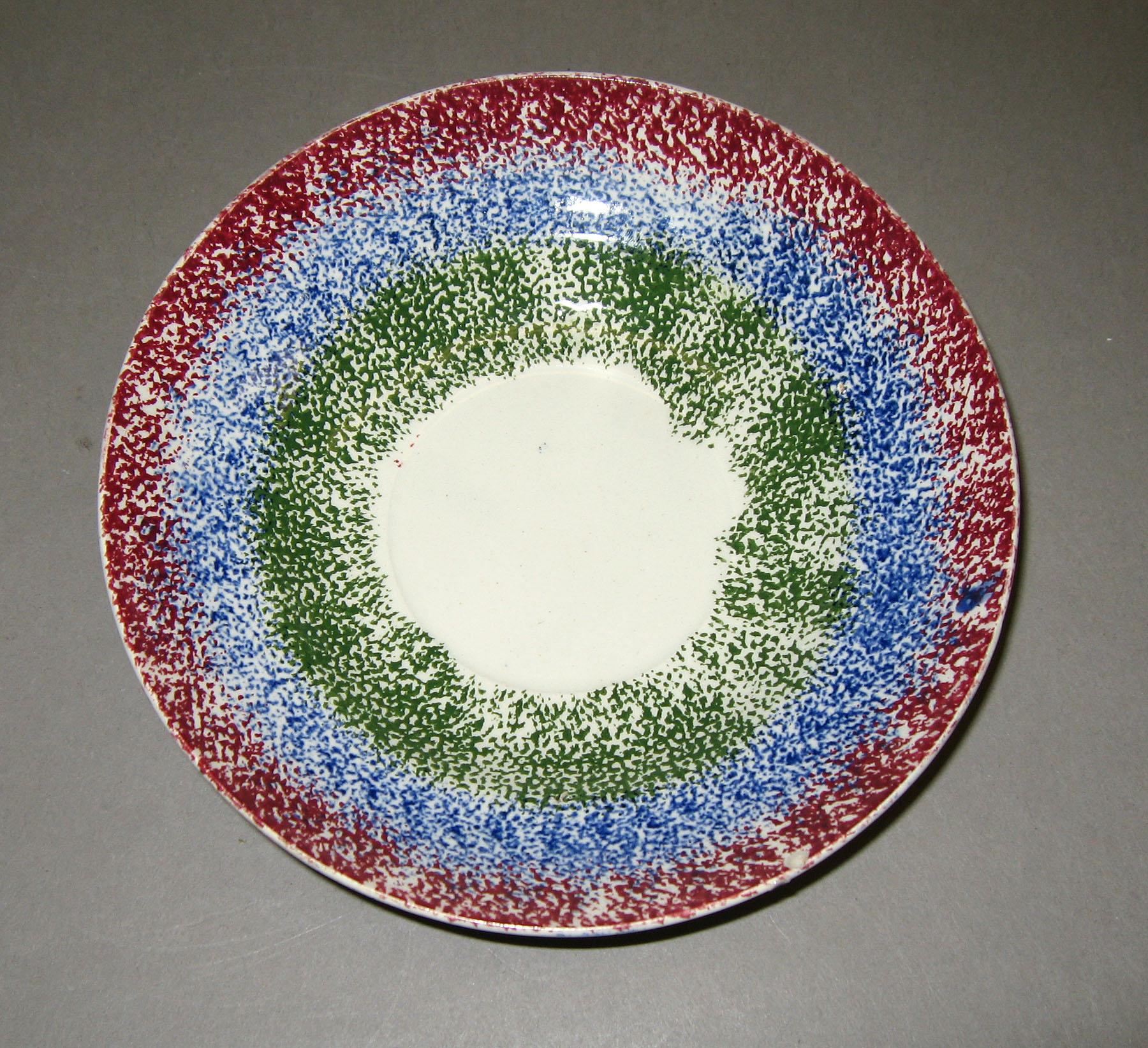 1965.0810 Rainbow sponged saucer