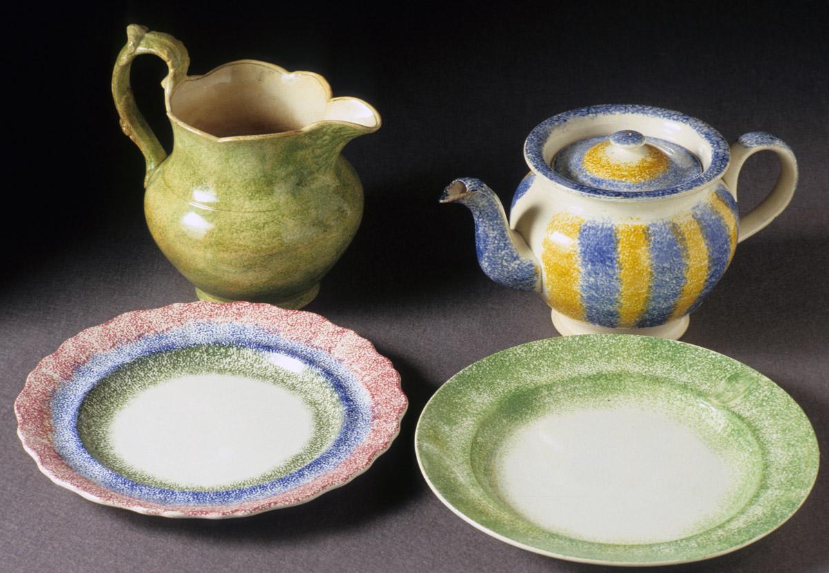 1965.0858, 1963.0128, 1965.0802, 1963.0606.001 Spatterware group