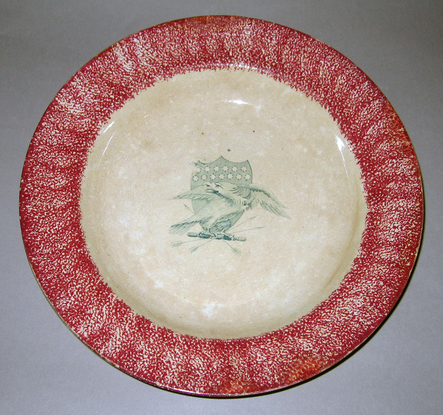 1965.0870.003 Spatterware soup plate