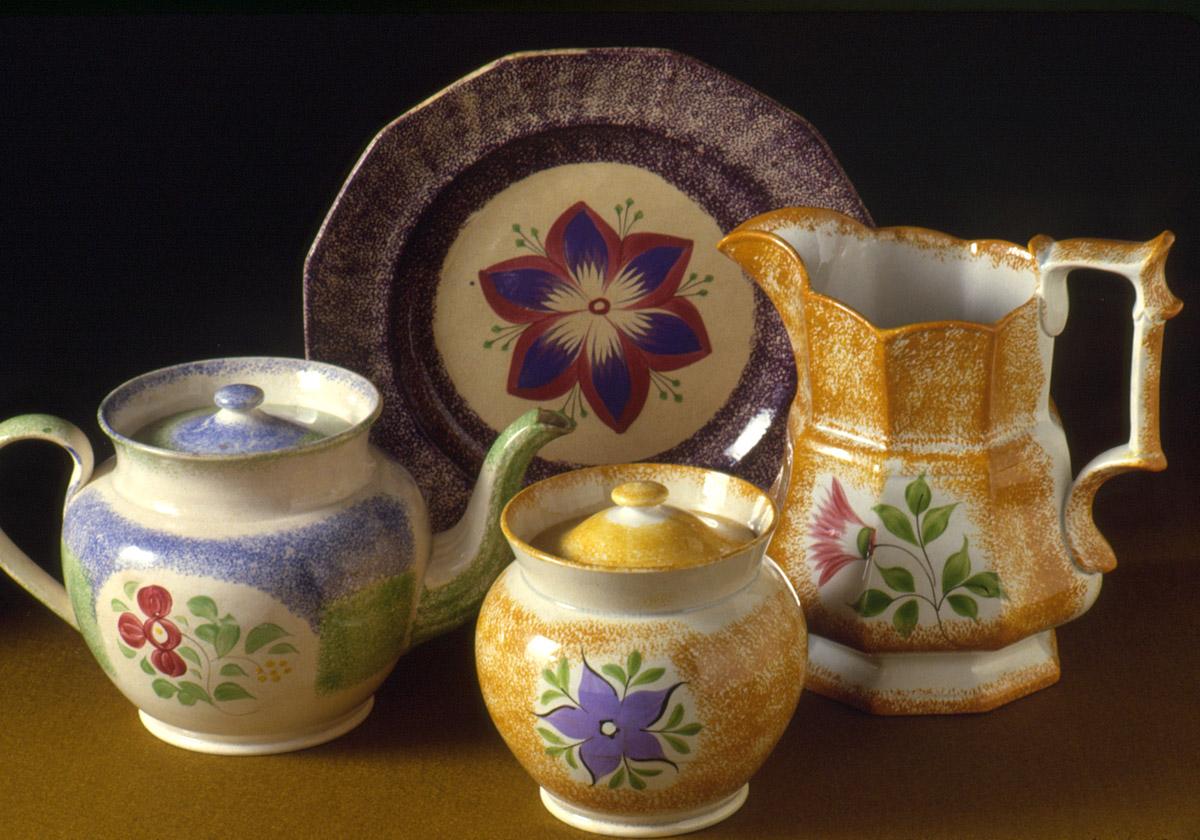 1965.0915, .1138, .1141, .1267 Spatterware group