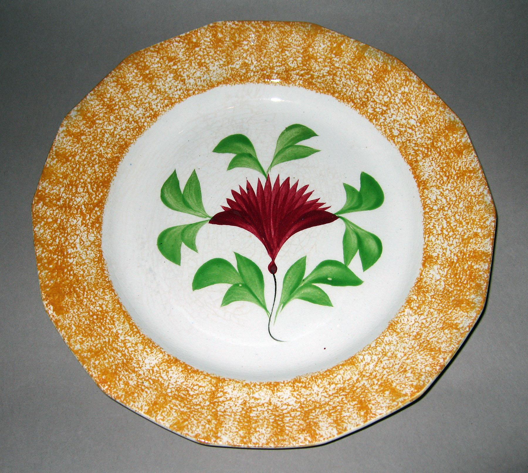 1965.0927.002 Spatterware plate
