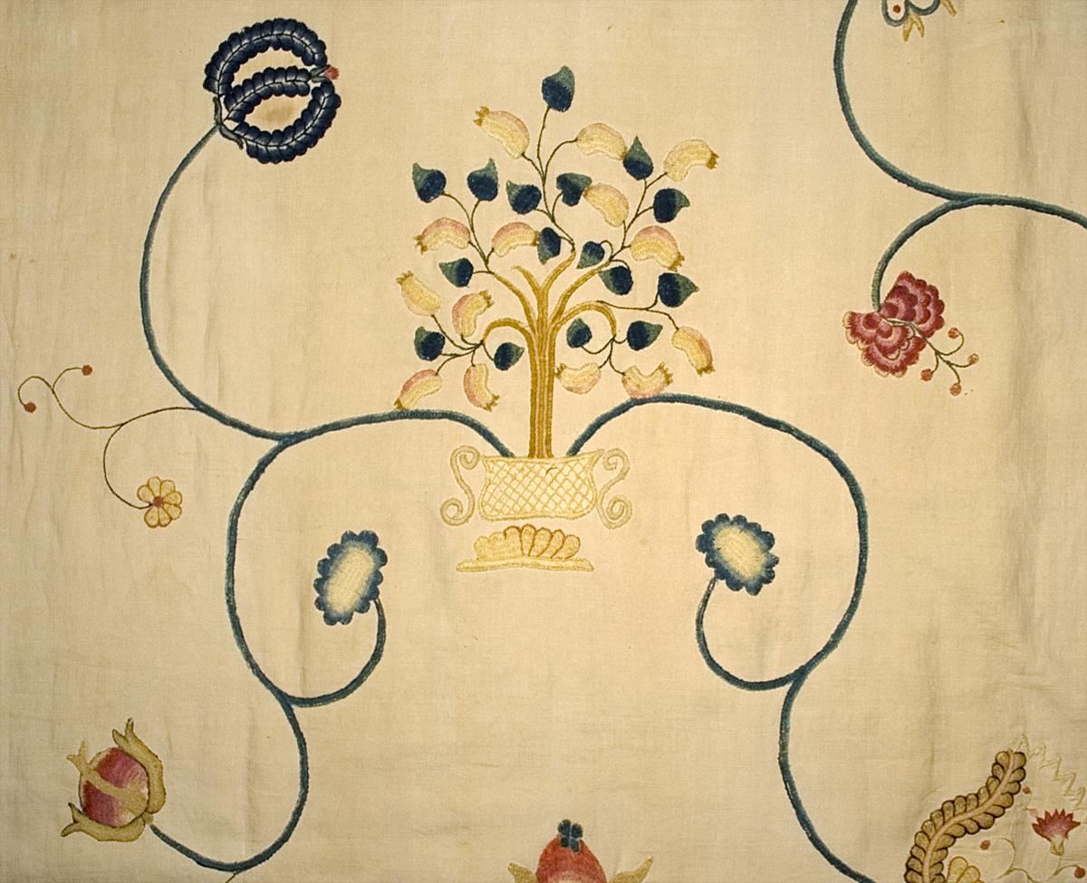 1955.0746.003 Window Hanging, Side Curtain, Pattern Detail